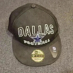 Dallas Cowboys New Era Black 9Fifty Adjustable Hat